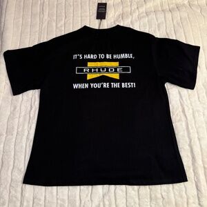 Rhude “It’s Hard To Be Humble” Tee Black Size Large
